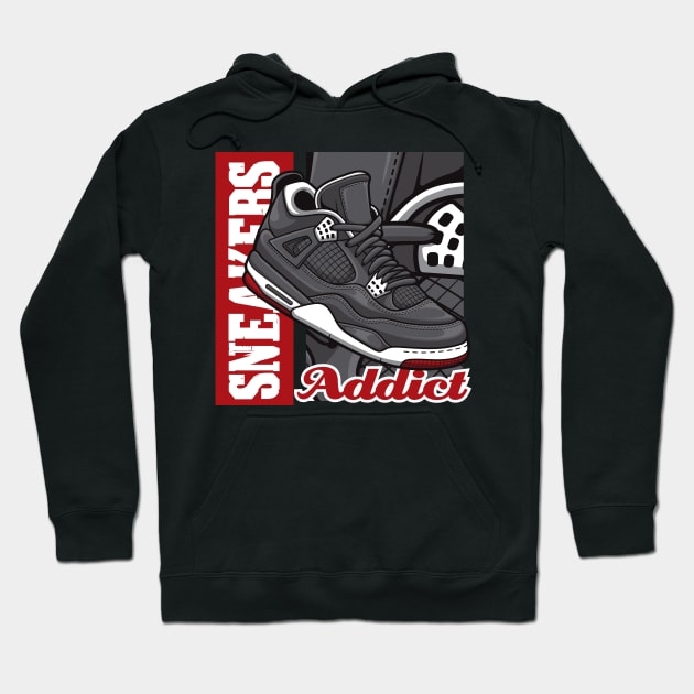 AJ 4 Retro Bred Sneaker Hoodie by milatees